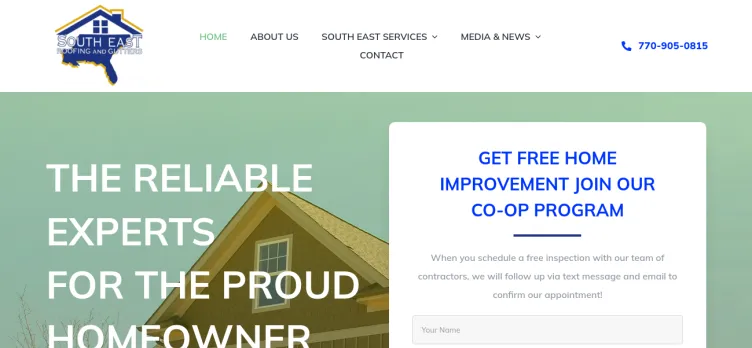 Screenshot South East Roofing & Gutters