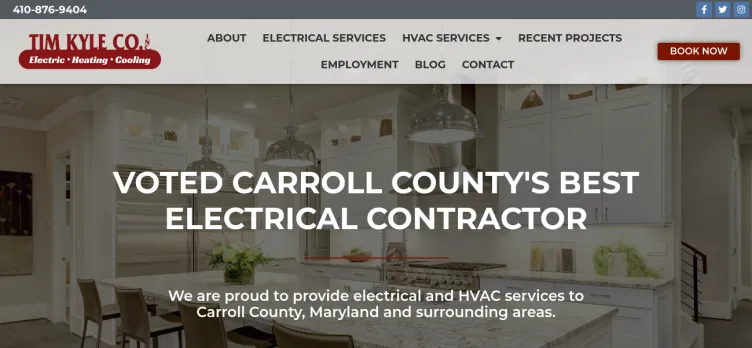 Screenshot Tim Kyle Electrical Service