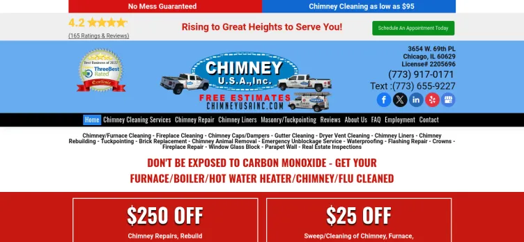 Screenshot Chimney USA