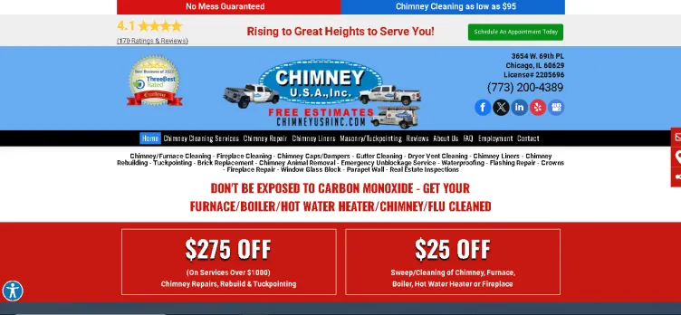 Screenshot Chimney USA