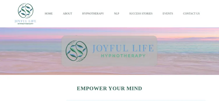 Screenshot Joyful Life Hypnotherapy