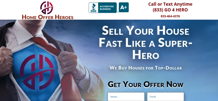 Screenshot Home Offer Heroes