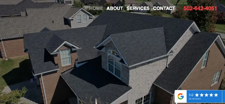 Screenshot Pegasus Roofing & Construction