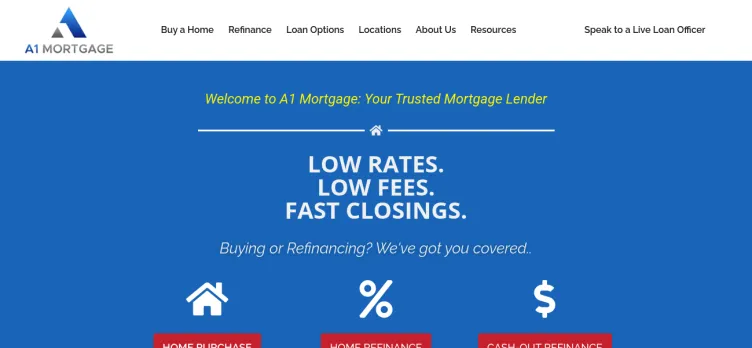 Screenshot A1 Mortgage Group