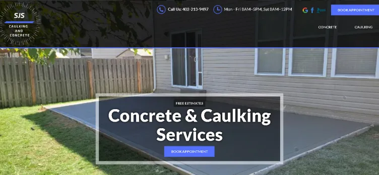 Screenshot SJS Caulking and Concrete