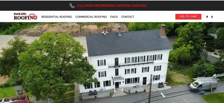 Screenshot Paolino Roofing