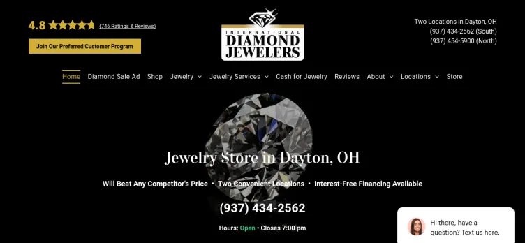 Screenshot International Diamond Jewelers