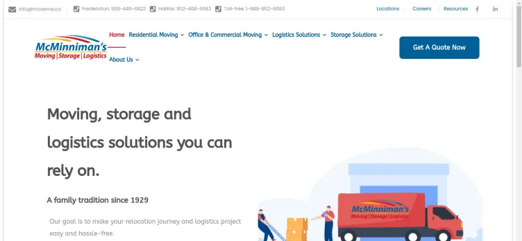 Screenshot McMinniman's Moving and Storage