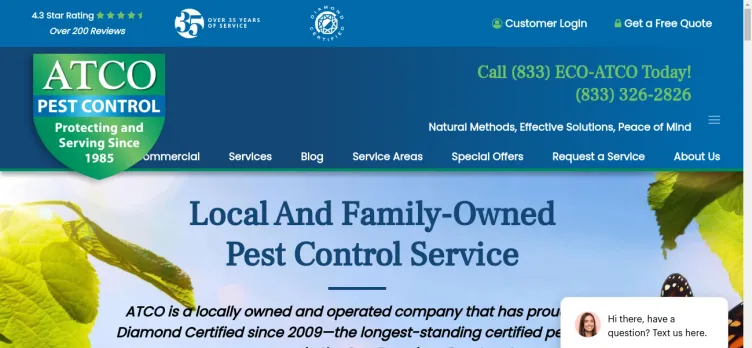 Screenshot ATCO Pest Control