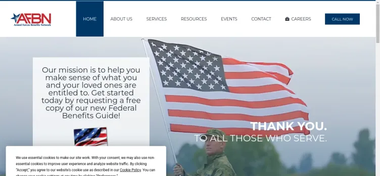 Screenshot Armed Forces Benefits Network