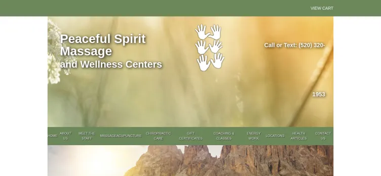 Screenshot Peaceful Spirit Massage and Wellness Centers