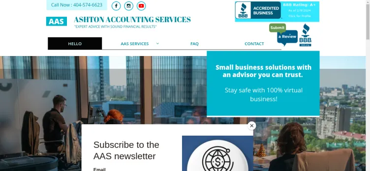 Screenshot Ashton Accounting Services