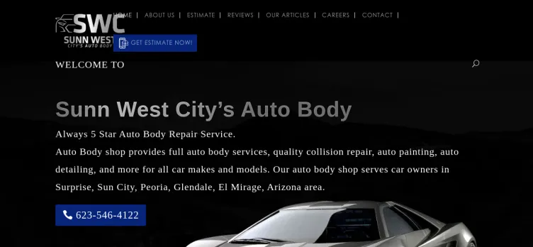 Screenshot Sunn West City's Auto Body