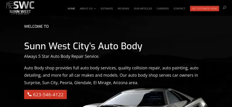 Screenshot Sunn West City's Auto Body