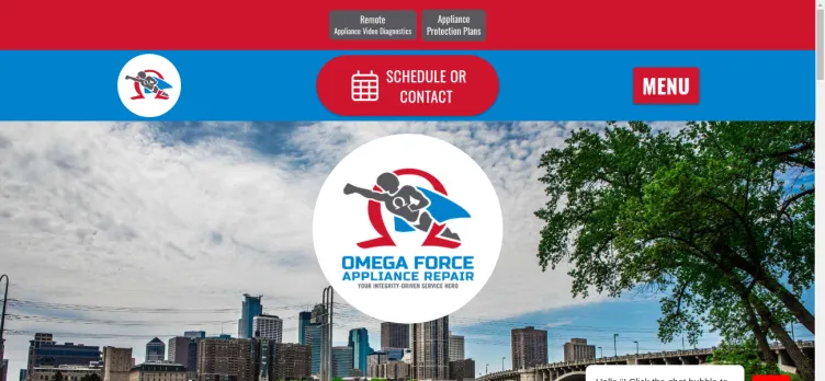 Screenshot Omega Force Appliance Repair
