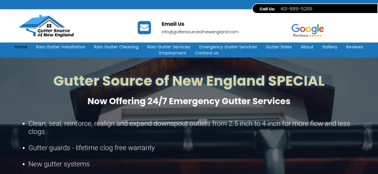 Screenshot Gutter Source of New England