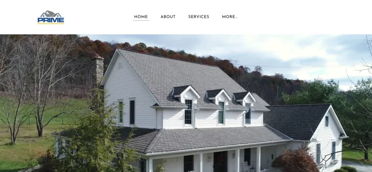 Screenshot Prime Roofing & Restoration
