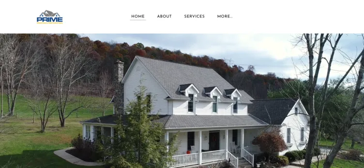 Screenshot Prime Roofing & Restoration