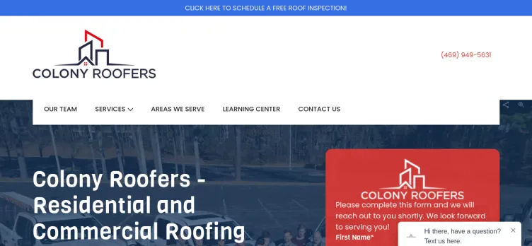 Screenshot Colony Roofers