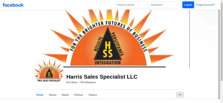 Screenshot Harris Sales Specialist