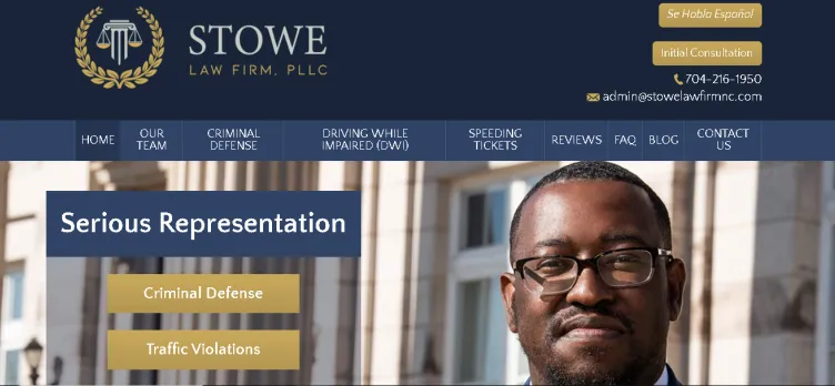 Screenshot Stowe Law Firm