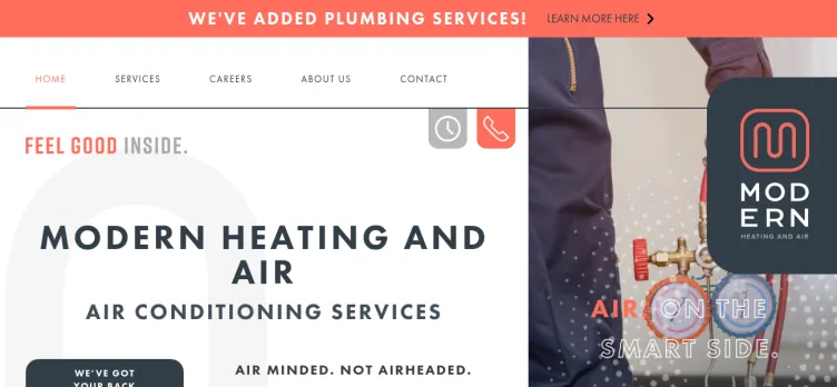 Screenshot Modern Heating & Air