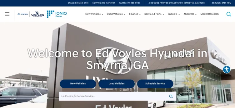 Screenshot Ed Voyles Hyundai - Atlanta