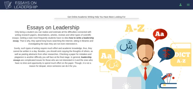Screenshot Essays On Leadership