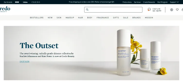Screenshot Credo Beauty