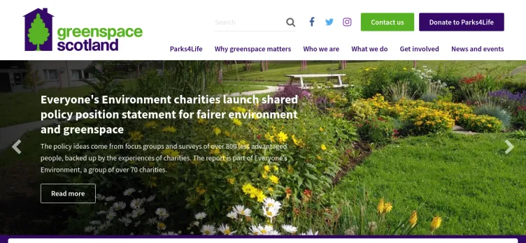 Screenshot Greenspace Scotland