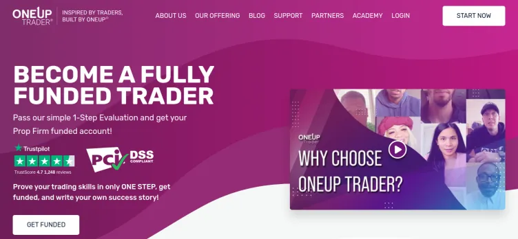 Screenshot OneUp Trader