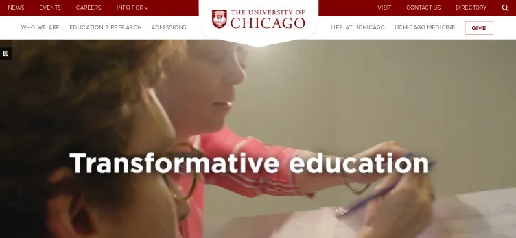 Screenshot University of Chicago