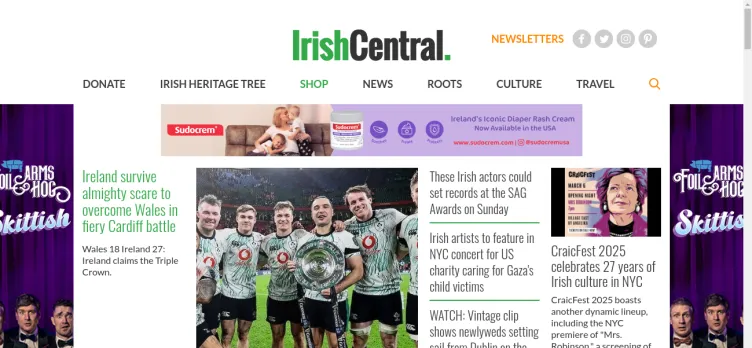 Screenshot IrishCentral