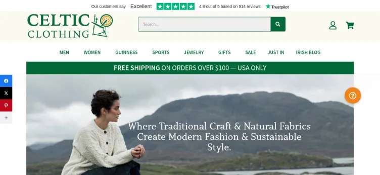 Screenshot Celtic Clothing Company