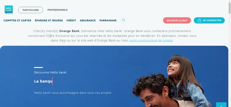 Screenshot Hello bank! France