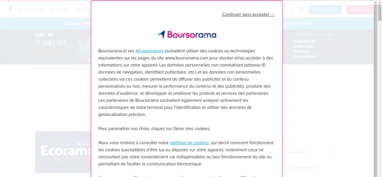Screenshot Boursorama