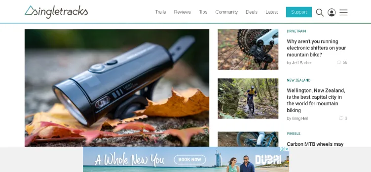 Screenshot Singletracks Mountain Bike News