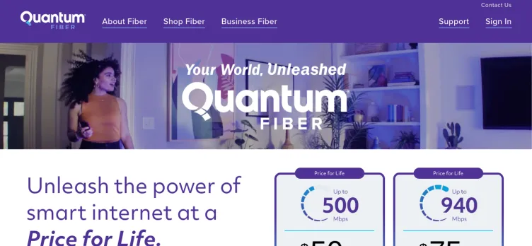 Screenshot Quantum Fiber