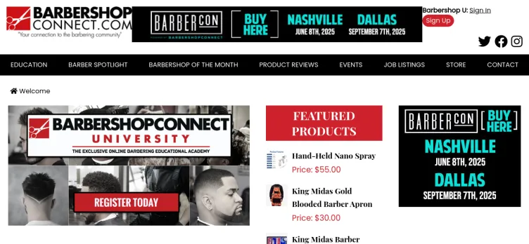 Screenshot Barbershop Connect