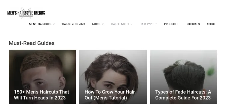 Screenshot Men's Hairstyle Trends