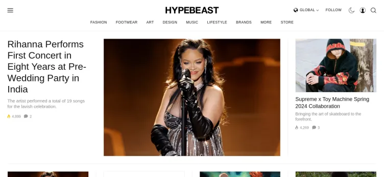 Screenshot Hypebeast