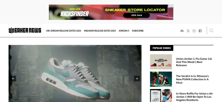 Screenshot Sneaker News