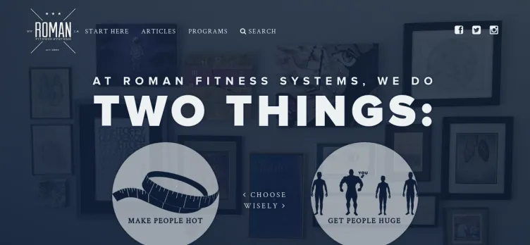 Screenshot Roman Fitness Systems