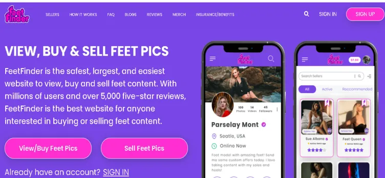 Screenshot FeetFinder