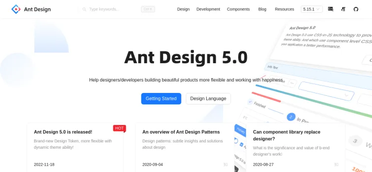 Screenshot Ant Design