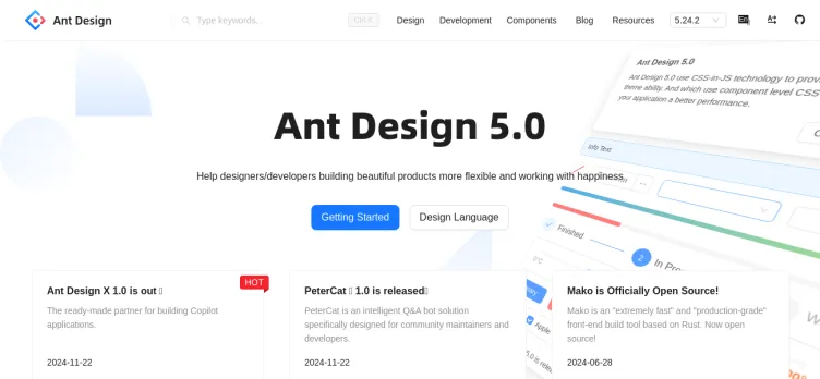 Screenshot Ant Design