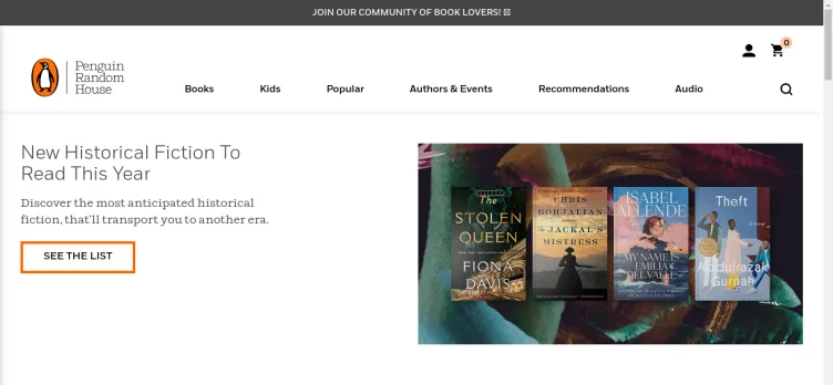 Screenshot Penguin Random House