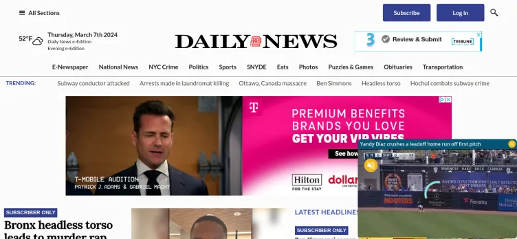 Screenshot New York Daily News