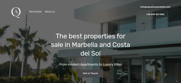 Screenshot Aqualina Real Estate