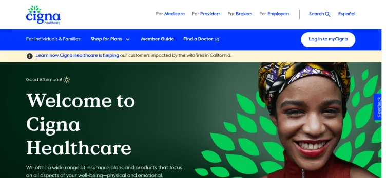 Screenshot Cigna Healthcare